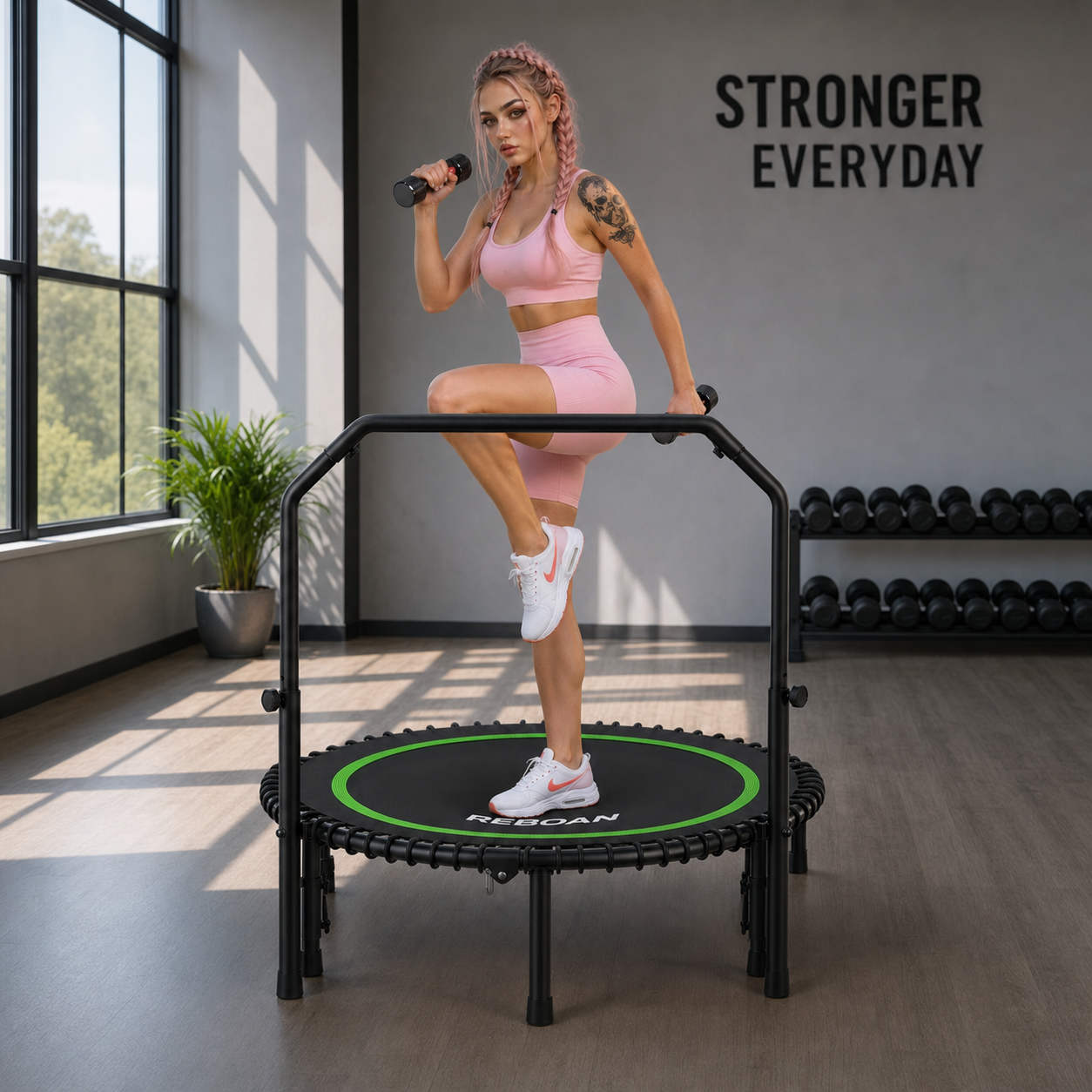 BCAN BT2 Rebounder Mini Fitness Trampoline - Model