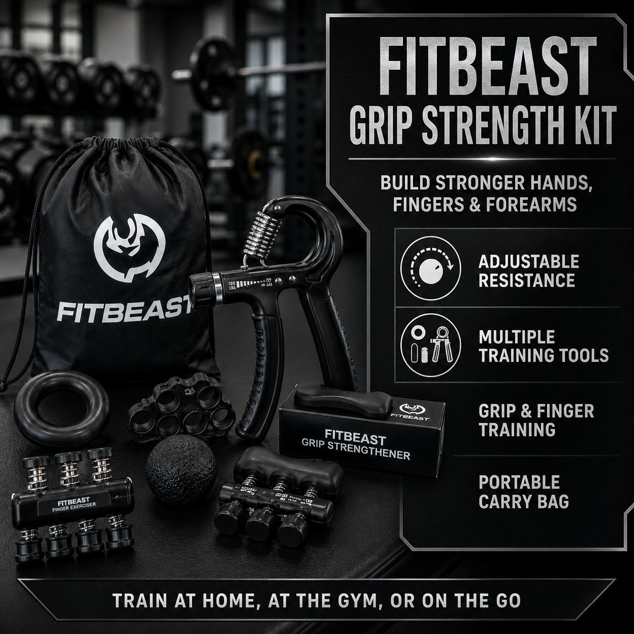FitBeast Grip Strengthener Kit (5-Pack)